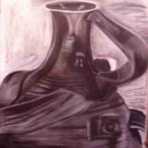 Jug1 Charcoal drawing of a jug on A1 paper