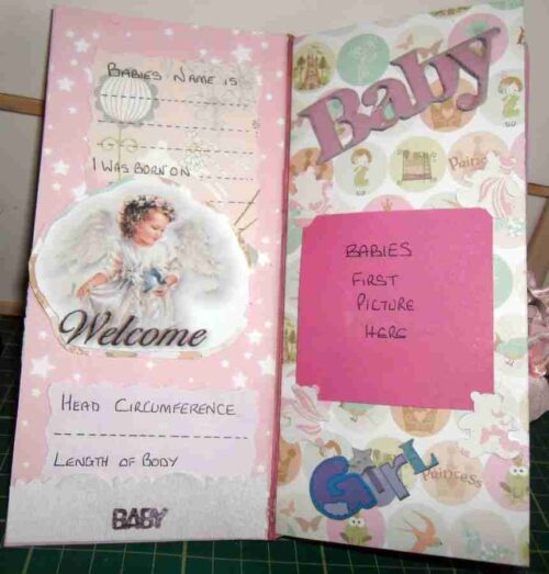 Baby Girl1 photo album pages 1-2