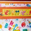 Close up of the Lettering on the 17th Birthday twin's card