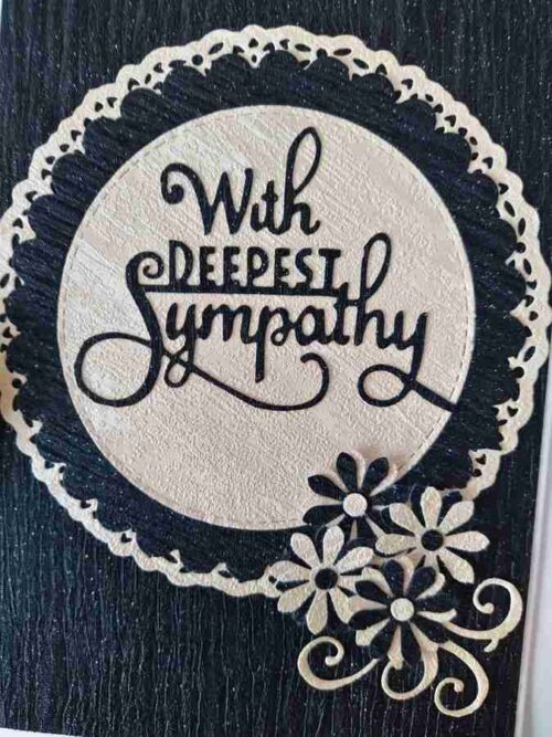 Sympathy6 bereavement card close up