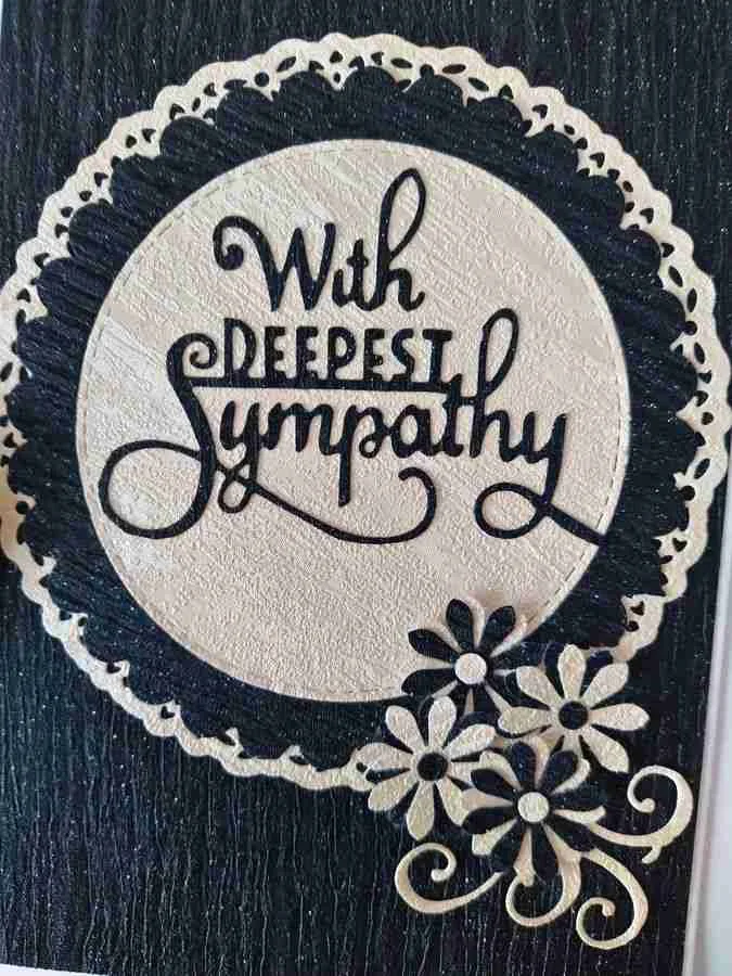 Sympathy-6 bereavement card close up