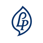 Logo of an outlined leaf containing the joined initials L and P.